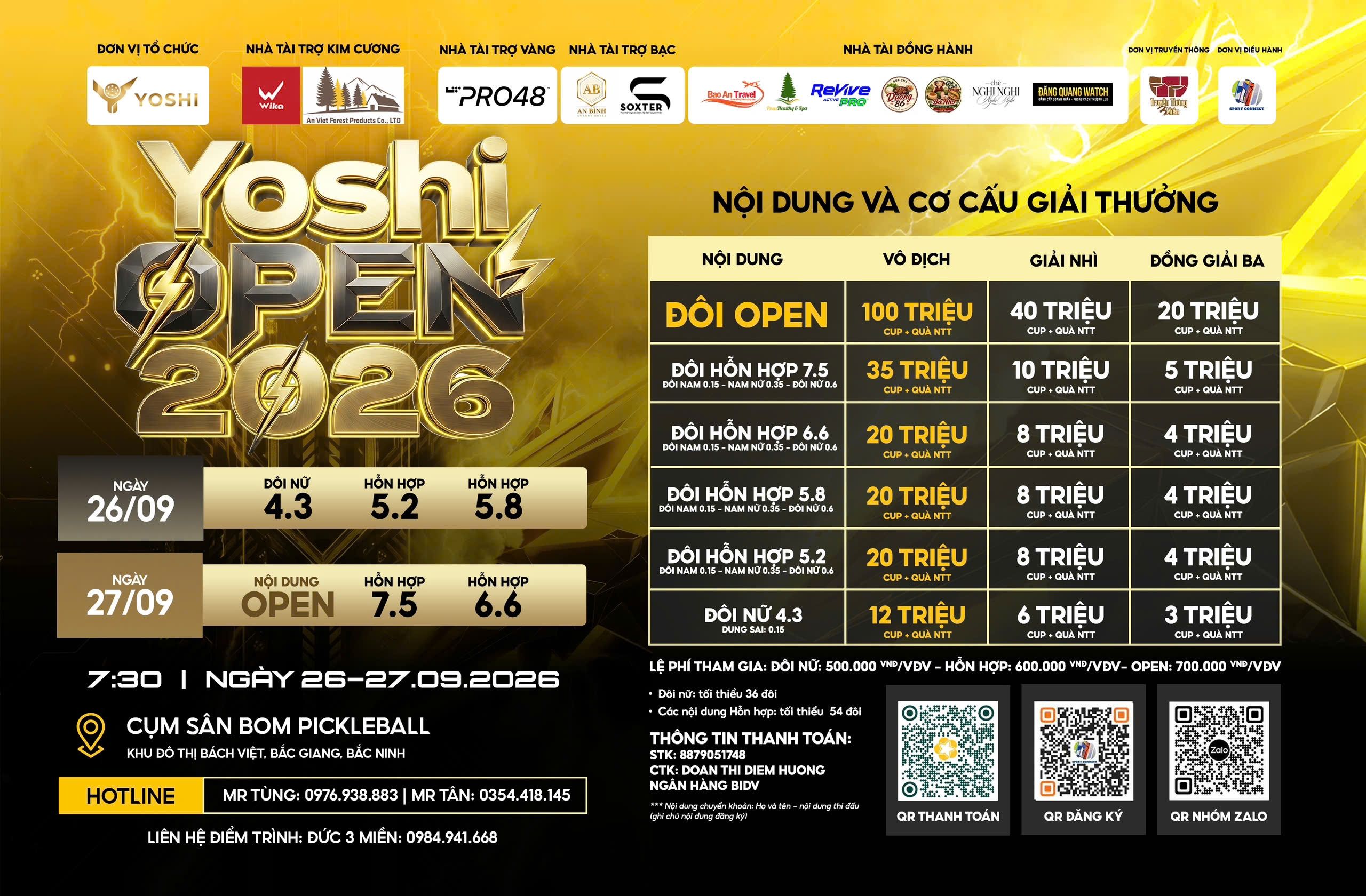 GIẢI YOSHI OPEN 2026 